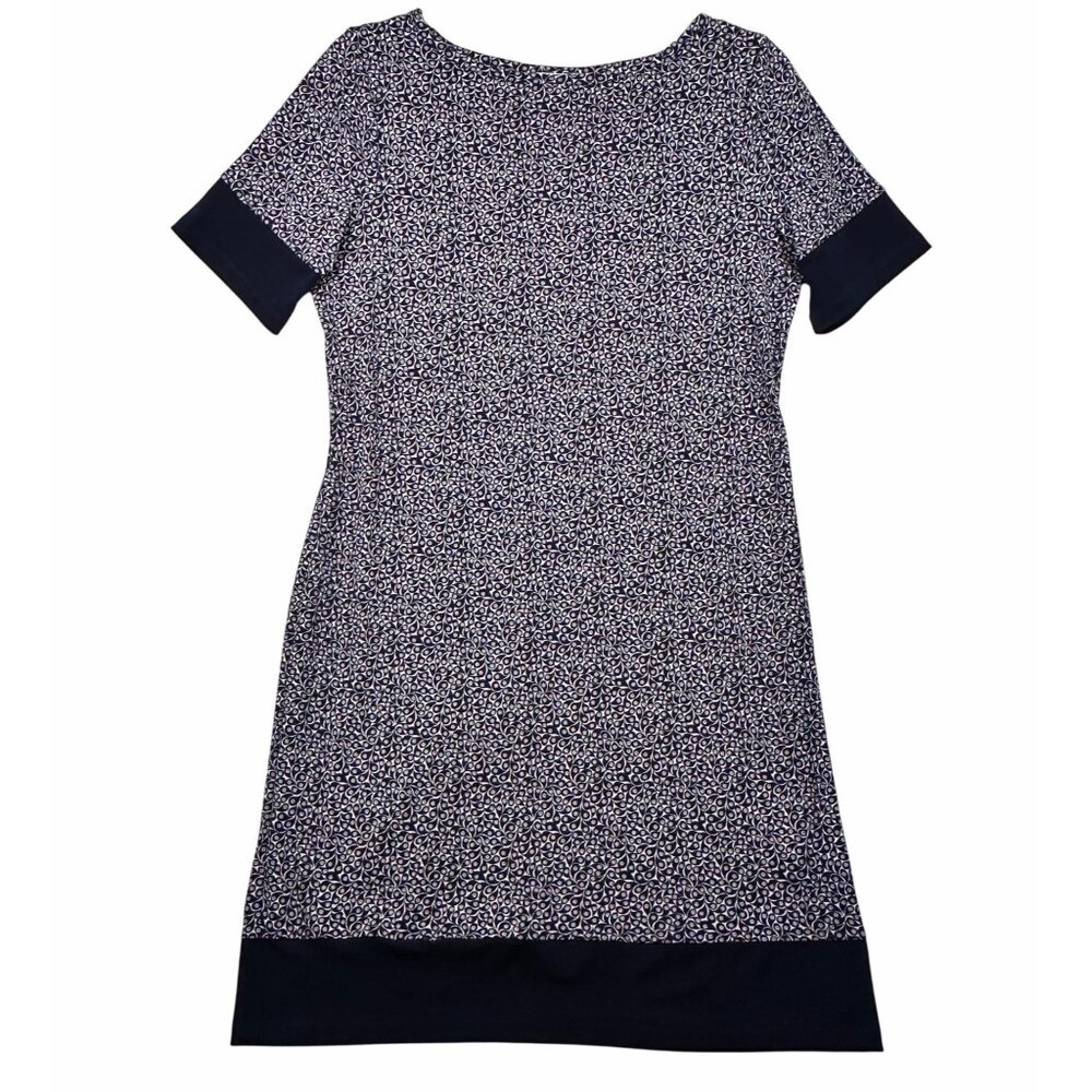 Michael Kors Womens Dress Navy White Floral Print Short Sleeve Size S NWT Preppy